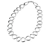 Beginnings Sterling Silver Oval Triangle & Round Open Link 45cm