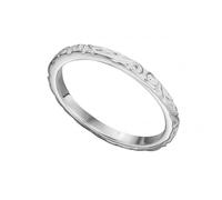 Beginnings Sterling Silver Textured Pattern Band Ring R3371 / Size 56