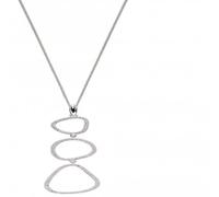 Beginnings Zirconia Pebble Outline Drop Pendant P4840C - Classic Look | - Sterling Silver