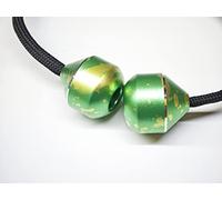 Begleri Fidget Beads - Worry Fidget Beads Spin & Bump - Made of Aluminum Alloy - Creates a Bit of Magic for You (UFO-Yellow&Green)