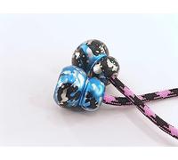 Begleri Fidget Beads - Worry Fidget Beads Spin & Bump - Made of Aluminum Alloy - for Men Women Youngs Skill Players Creates a Bit of Magic for You (Cala-Black Blue&White)