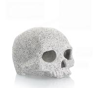 BEGONDIS Aquarium Rock Ceramic Cave Decoration - Skull Design, Safe for Shrimp, Cichlids & Small Fish, Ideal for Hiding & Breeding