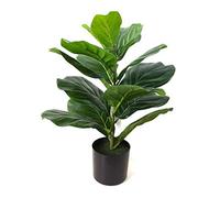 BEGONDIS Artificial Mini Fiddle Leaf Fig Tree, Potted Artificial Tree for Home Decor, 20" Fiddle Leaf Fig Tree
