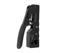 Begone RJ45 Crimping Tool, Pass Through Crimper for Network Connectors, Compatible with CAT5/5e/6/6a/7 Cables, Black