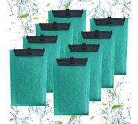 Begonia 8x Replacement Filter Pads with Active Carbon and Zeolite for ReptoFilter Medium Filter250/300, Aquarium Replacement Filter Pads, Filter Cartridge Filter Media for Tetra ReptoFilter Cartridges