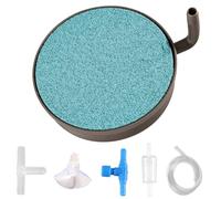 Begonia Aquarium Air Stone, 58 mm Bubble Stone for Aquarium, Nano Bubble Stone Kit with Control Valve, Ultra Quiet Bubble Stone Pond Set, Aquarium Air Vent for Ponds, Aquariums and Fish Tank