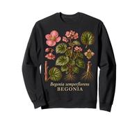 Begonia Botanical Flower Vintage Style Sweatshirt