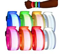 Begonia LED Bracelet, Pack of 8 LED Light Bracelets, Light Strip, Night Running Bracelet, Glow in the Dark Party Accessories for Sports, Camping, Party, Carnival, Concert