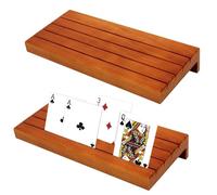 Begonia Pack of 2 Children's Card Holders, 24 cm Playing Card Holder, Wooden Playing Cards, Storage, Hands-Free Card Stand for Children, Seniors, Adults