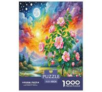 Begonia Plant Art 1000 Piece Plant Jigsaw Puzzle for Adults Fun Toy Intellectual Game Home Decoration Stress Relief Education Game Relaxation And Intelligence 38x26cm/1000pcs