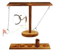 Begonia Ring Toss Game, Ring Toss Hook and Ring Indoor, Wooden Ring Toss Game, Wooden Table Top Hook, Ring Toss Game, Children, Battle Game Hooks, Party Ring Throwing Fighting Games for Family Bar