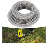 Begonia Trimmer Line 2.4 mm x 50 m with Metal Core, Steel Wire Grass Trimmer, Steel Nylon Thread Brush Cutter for Brush Cutter, Makita Mowing Line for Weed Grass Yard Garden Grass Weeds