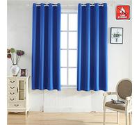 BEGOODTEX Flame Retardant Fire Resistant Thermal Insulated Soundproof Blackout Curtains, Royal Blue, 52W by 63L inch, 1 Panel