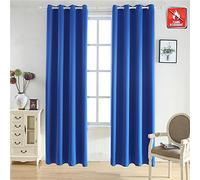 BEGOODTEX Flame Retardant Fire Resistant Thermal Insulated Soundproof Curtains Blackout Curtain, Royal Blue, 52W by 95L inch, 8 Grommet, 1 Panel