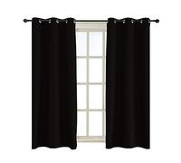 BEGOODTEX Inherent Flame Fire Proof Retardant Thermal Insulated Grommet Blackout Room Darkening Curtains Drape for Room Window Treatment, 6 Silver Grommet, 42Wx95L Inch,Pack of 1 Panel