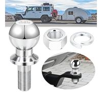 Begpoee Ball for Towing Hitch, Tow Hook for Tractor Ball Trailer, Towing Hook 50 mm 3.5T Ball Head, Screw Ø22 mm, for Tractors, Trucks, SUVs and Motorhomes (Silver)