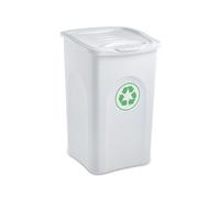 Begreen 50 Liter Plastic White Waste Bin Indoor Outdoor Use