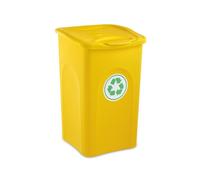 Begreen 50 Liter Plastic Yellow Waste Bin Indoor Outdoor Use