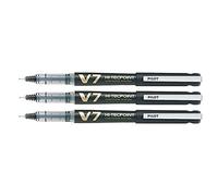 BeGreen Pilot V7 Liquid Ink Pack of 3 (Rechargeable Black Medium Point