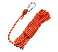 BeGrit 30m Orange Polypropylene Rope Reflective Braided Rope 6mm Dock Line Mooring Line for Camping Hiking Awning Tent Canopy(Reflective Orange)