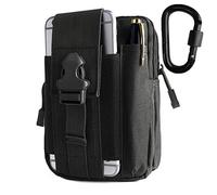BeGrit Belt Pouch Universal Multipurpose Capacity Oversize EDC Bag Tactical Pouches Smartphone Holster Security Pack Carry Accessory Kit Loops Waist Bag Gadget Money Pocket Black