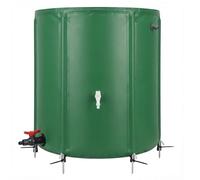 BeGrit Collapsible Water Butt 380l Foldable Rainwater Tank PVC Rain Barrel Extra Stability Portable Water Collection System Downspout Rainwater Catcher Container for Garden Backyard Allotment Flowers