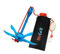 BeGrit Kayak Anchor 3.3 lb Small Boat Anchor Kit Folding Grapnel Anchor