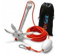 BeGrit Kayak Anchor 3.3 lb Small Boat Anchor Kit Folding Grapnel Anchor