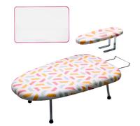 BeGrit Tabletop Ironing Board Compact Iron Table with Removable Sleeve Board Cotton Cover with Foam Layer Build-in Iron Rest Small Foldable Ironing Table For Apartments RVs Dorm Rooms