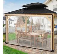 BeGrit Waterproof Clear Tarpaulin 2m x 1m Heavy Duty Transparent Tarpaulin Rainproof Reinforced Clear Tarp Cover with Eyelets for Garden Outdoor Camping Balcony Chicken Run Hutch Roof Cover