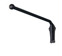 BEGRO Heavy Duty Swing Arm Curtain Rods, Portiere Rod for Side Panels Window Curtain Display Stand Drapery Arm Fdoor Curtain Rail Swing Arm (Color : Black, Size : 28IN)
