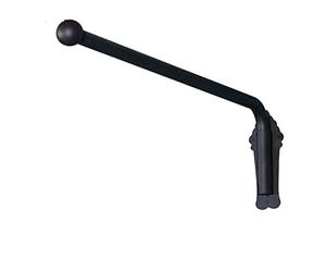 BEGRO Heavy Duty Swing Arm Curtain Rods, Portiere Rod for Side Panels Window Curtain Display Stand Drapery Arm Fdoor Curtain Rail Swing Arm (Color : Black, Size : 47IN)