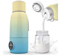 BEGUKO Portable Bottle Warmer, Travel Formula Milk Warmer for Baby, 17oz Water Warmer On The Go with 3min-Rapid-Heat Fast Charge Cordless Formula Warmer Temp Control Baby Travel Essential Xams Gift