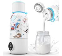 BEGUKO Portable Bottle Warmer, Travel Formula Milk Warmer for Baby, 17oz Water Warmer On The Go with 3min-Rapid-Heat Fast Charge Cordless Formula Warmer Temp Control Baby Travel Essential Xams Gift