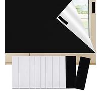 BEHAHAI Portable Blackout Blinds, 150*100CM Blackout Material Temporary Blackout Blinds Stick On Window No Drill Blackout Blinds with Self Adhesive Fasteners for Nursery Bedroom and Travel