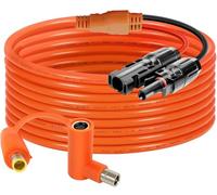 Behaunty Solar Connector to DC 8mm Adapter Cable 15FT, 12AWG + 14AWG Tinned Copper Wire with DC7909 to DC8020 Adapter, Heavy Duty Charging Cable for Portable Power Station, RV, Outdoor Camping