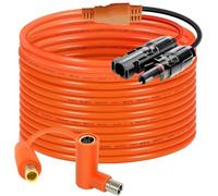 Behaunty Solar Connector to DC 8mm Adapter Cable 25FT, 12AWG + 14AWG Tinned Copper Wire with DC7909 to DC8020 Adapter, Heavy Duty Charging Cable for Portable Power Station, RV, Outdoor Camping
