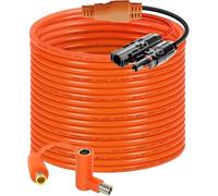 Behaunty Solar Connector to DC 8mm Adapter Cable 35FT, 12AWG + 14AWG Tinned Copper Wire with DC7909 to DC8020 Adapter, Heavy Duty Charging Cable for Portable Power Station, RV, Outdoor Camping