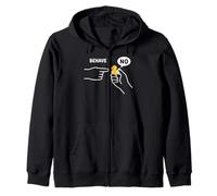 Behave No Rubber Duck Cartoon Funny Dishonest Duck Meme Zip Hoodie