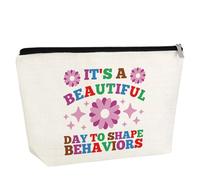 Behavior Analyst Gifts Makeup Bag Behavior Therapist Gift for Women Appreciation Gift Cosmetic Bag Therapist ABA Gifts Therapy Mental Health Gifts Travel Pouch