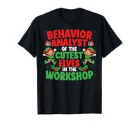 Behavior Analyst of the Cutest Elves ABA Therapist Christmas T-Shirt