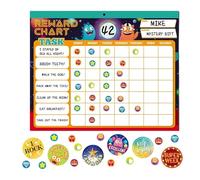 Behavior Chart - Potty Training Behavior Tracker Magnetic | Reusable Chore Management System with Stickers Reward Chart for Daily Routine Toddler Kids Refrigerator Home School