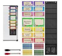 Behavior Clip Chart - 49 Piece Pocket Chart for Educational Class Jobs, Double Sided Classroom Behavior Charts, Reusable Classroom Management Charts, Teacher School