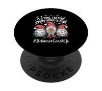 Behavior Coach Gnome Everything Is Fine Funny Christmas PopSockets Adhesive PopGrip