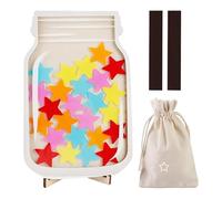 Behavior Incentive Star Jar - Magnetic Motivation Tracker, Classroom Reward System | Colorful Discipline Encouragement Chart Students, Reusable Star Tokens for Kids Home Learning Wall Board