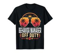 Behavior Manager Off Duty Summer Sunglasses Retro Vacation T-Shirt