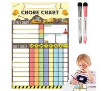 Behavior Reward Chart - Weekly Magnetic Schedule Planner, Dry Erase Task Organizer | Visual Responsibility Tracker for Kids Daily Chores Routine Management Learning Progress Development