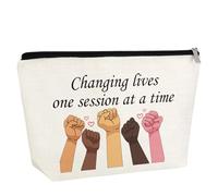 Behavior Therapist Appreciation Gifts Makeup Bag Autism Awareness Gift for Women Mental Illness Awareness Gift for Sister Daughter Friend Special Education Teacher Gifts Cosmetic Bag with Zipper