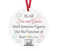 Behavior Therapist Thank You Gift Christmas Ornament BCBA Therapist Gifts Behavior Analyst Gifts Ceramic Ornament Behavior Therapist Appreciation Gifts Therapist Retirement Christmas Tree Decoration