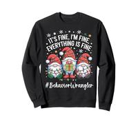Behavior Wrangler Gnome Everything Is Fine Funny Christmas Sweatshirt